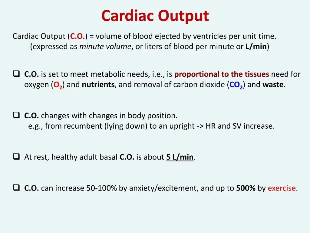 cardiac output