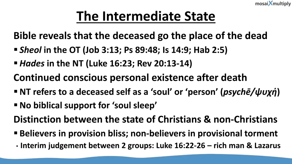 the intermediate state