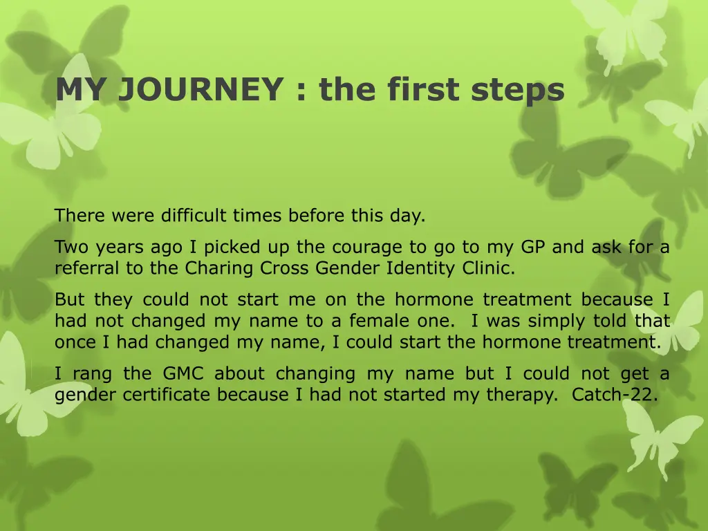 my journey the first steps
