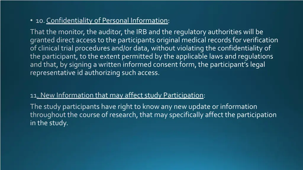 10 confidentiality of personal information