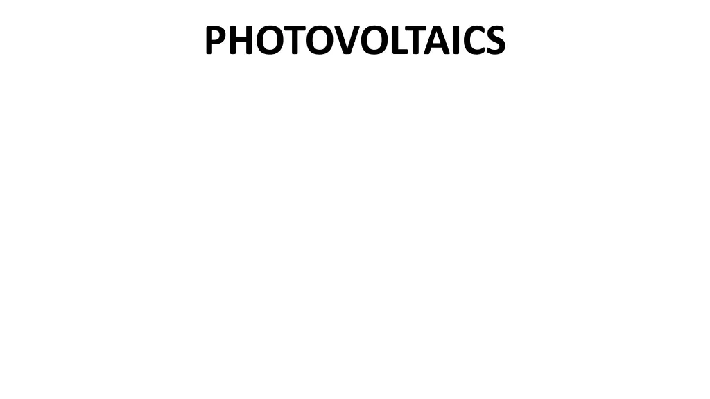 photovoltaics