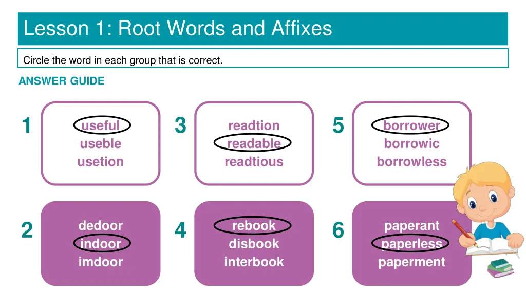 lesson 1 root words and affixes 1