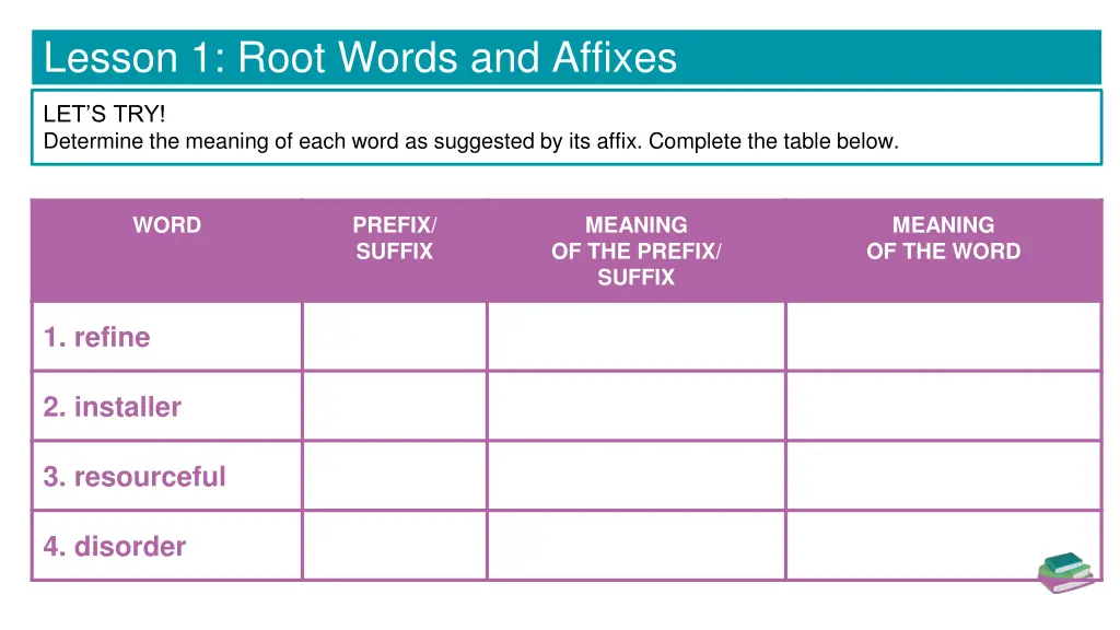 lesson 1 root words and affixes 4