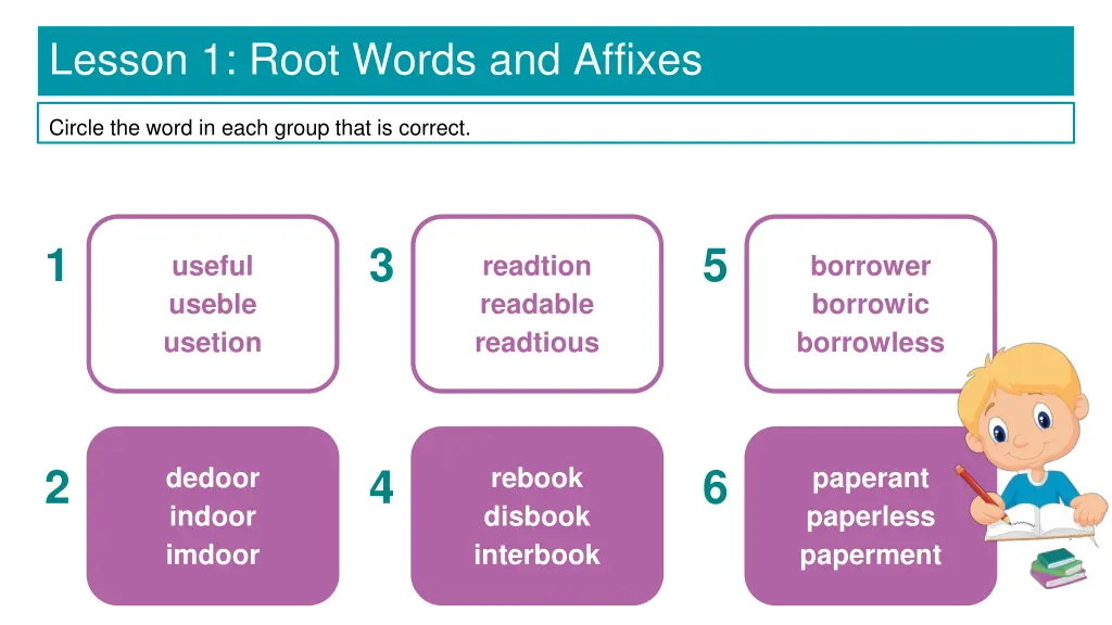 lesson 1 root words and affixes