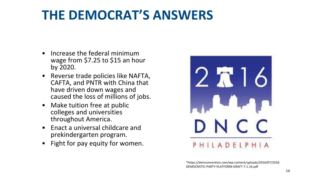 the democrat s answers 1