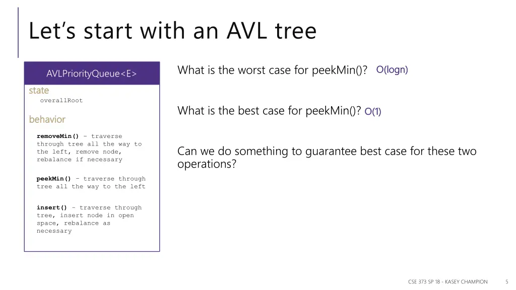 let s start with an avl tree