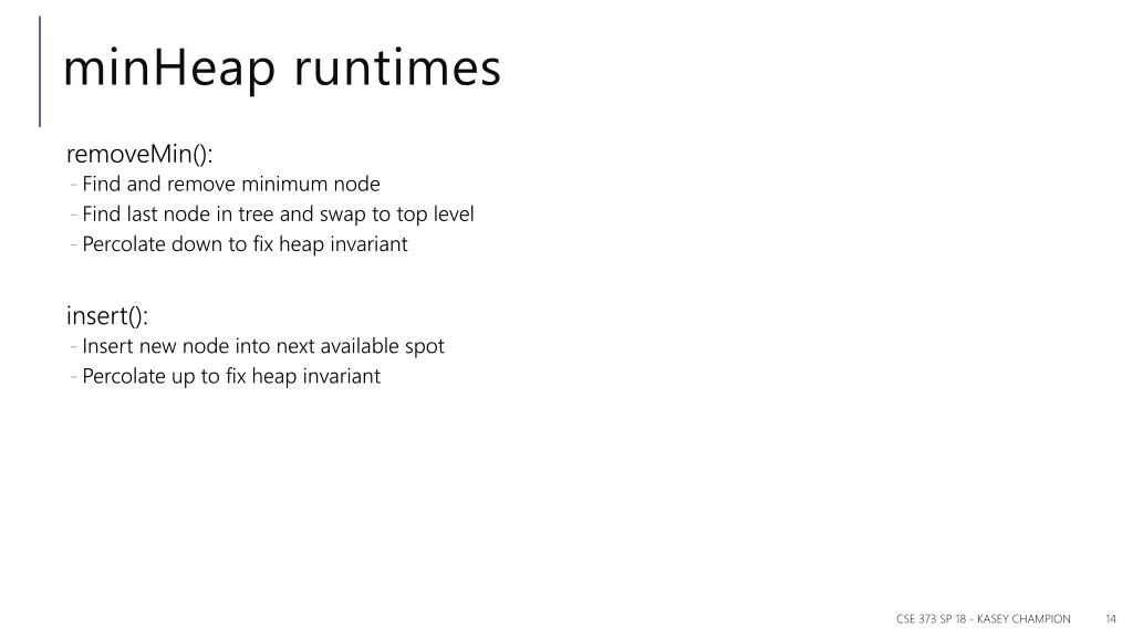 minheap runtimes