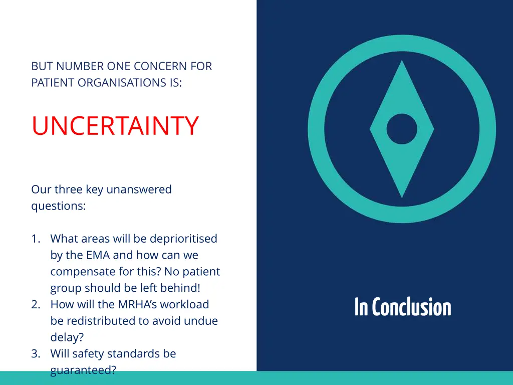 but number one concern for patient organisations