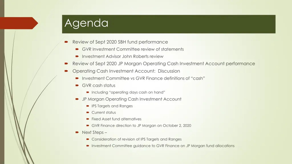 agenda
