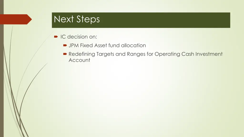 next steps