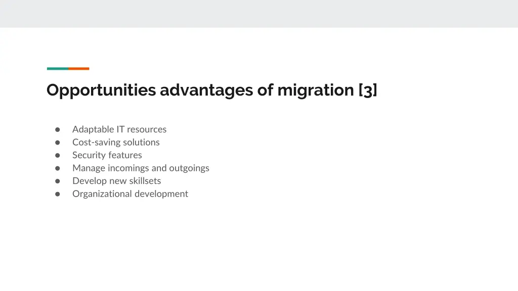 opportunities advantages of migration 3