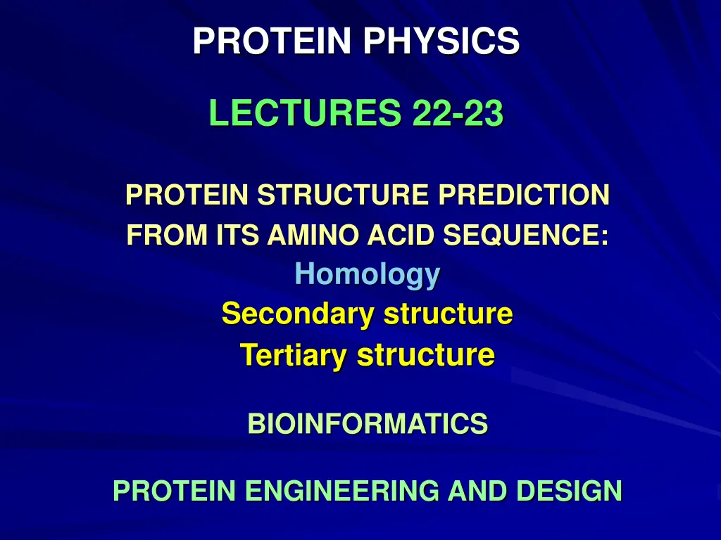 protein physics