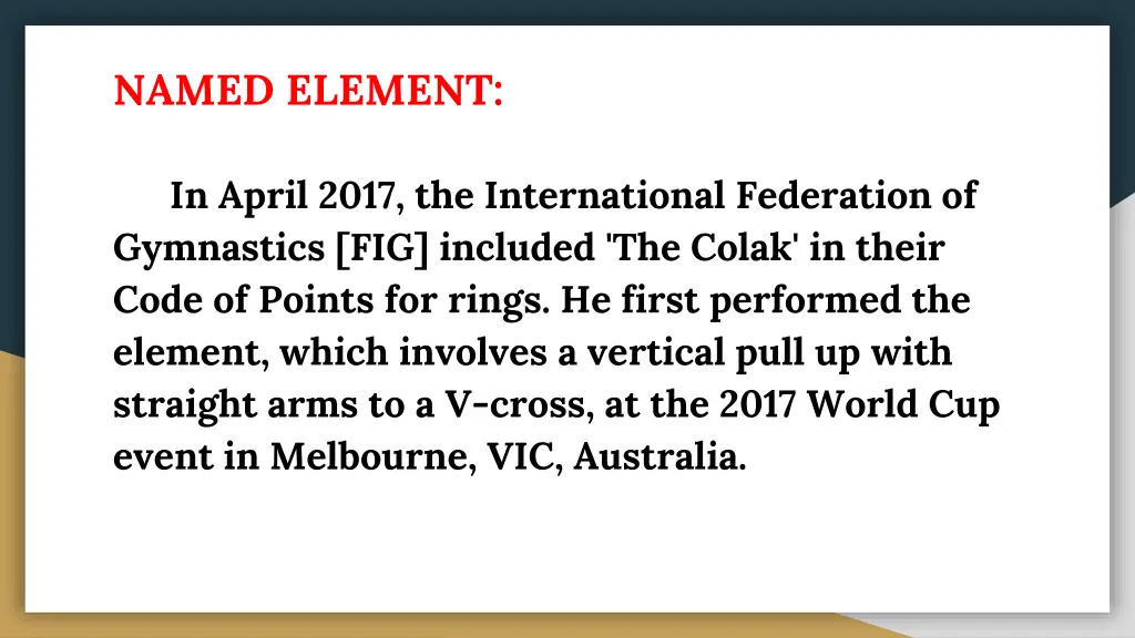 named element