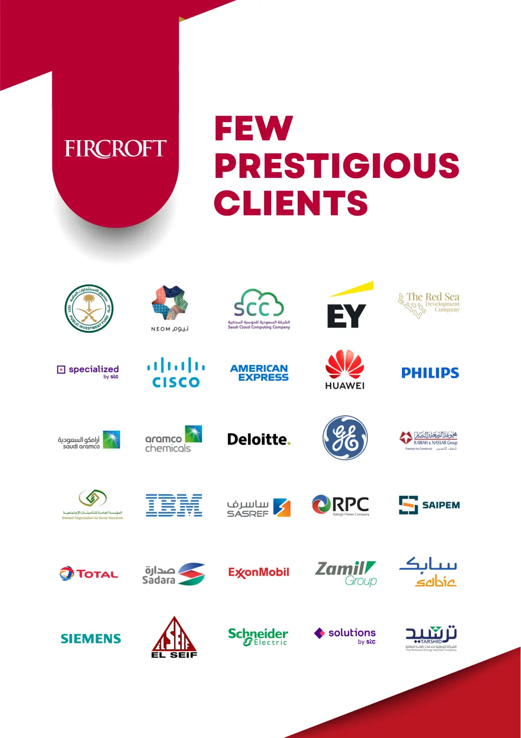 few prestigious clients
