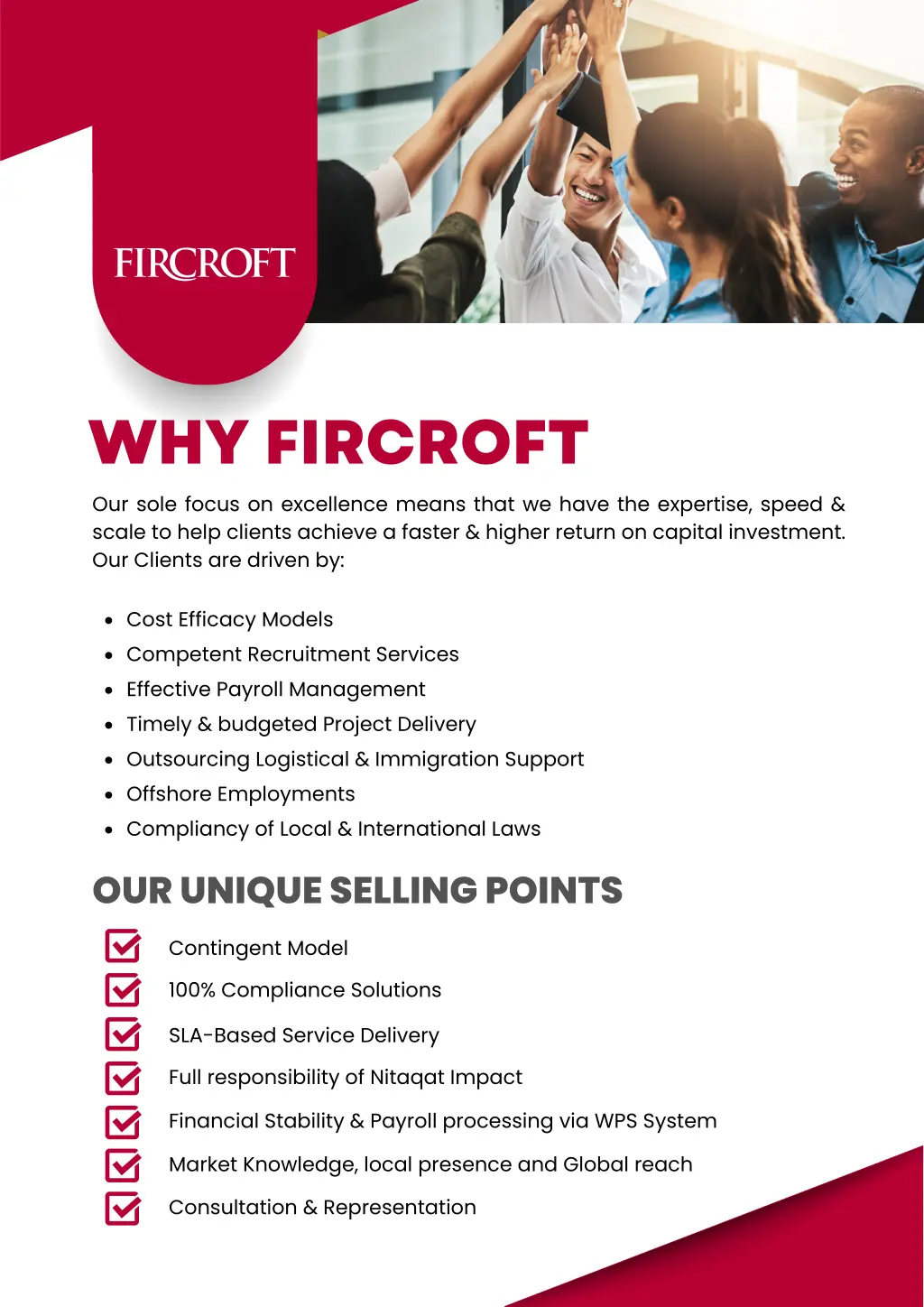 why fircroft our sole focus on excellence means