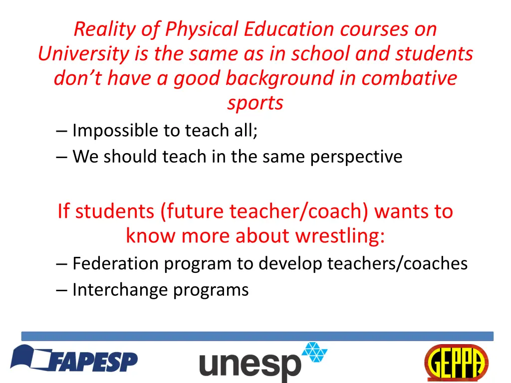 reality of physical education courses