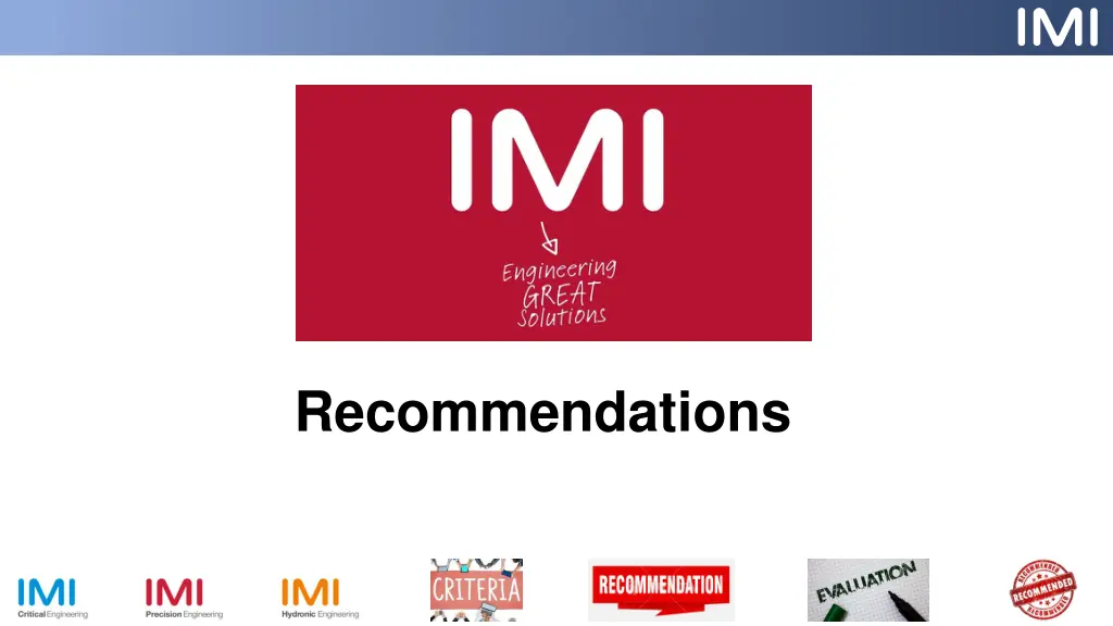 recommendations