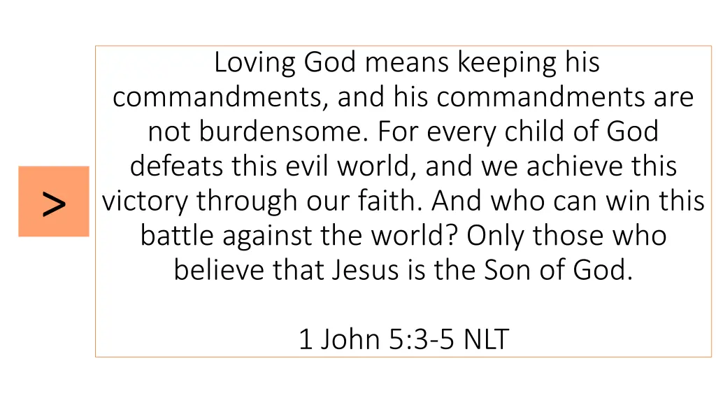 loving god means keeping his commandments