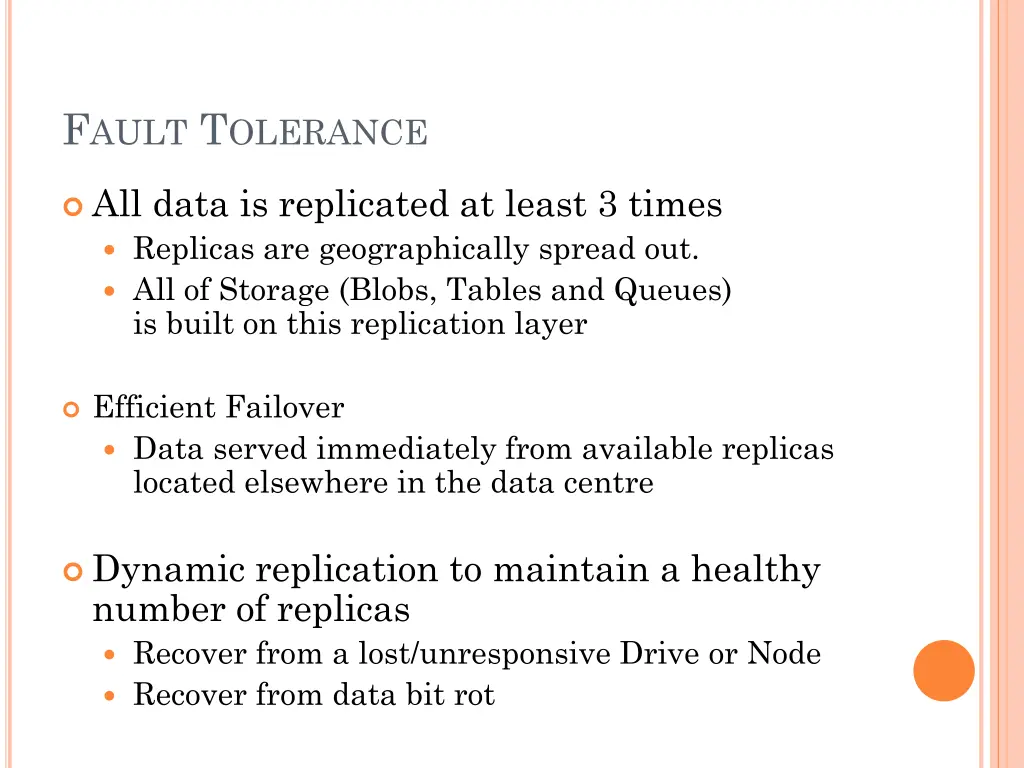 f ault t olerance