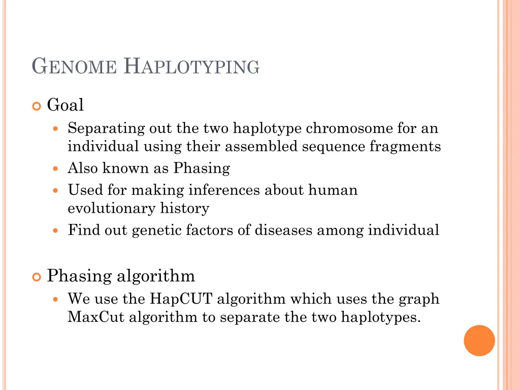 g enome h aplotyping