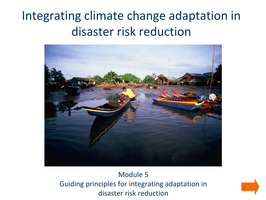 integrating climate change adaptation in disaster