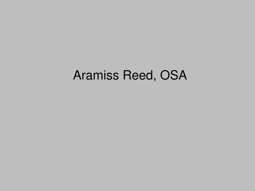 aramiss reed osa