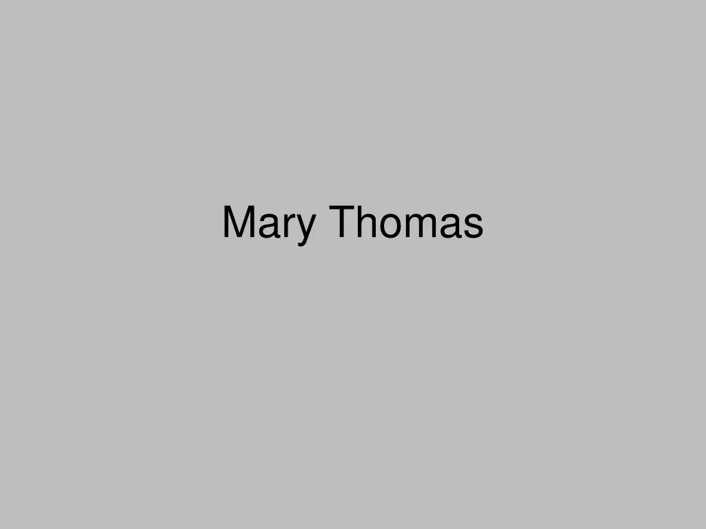 mary thomas