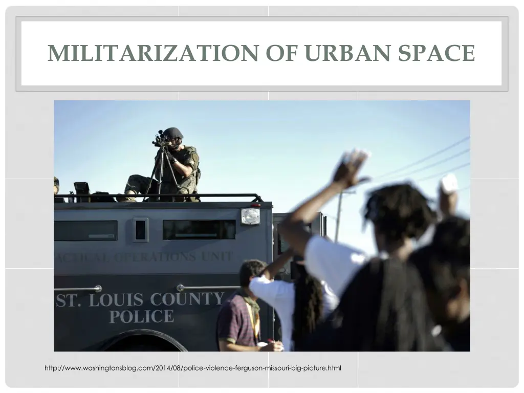 militarization of urban space
