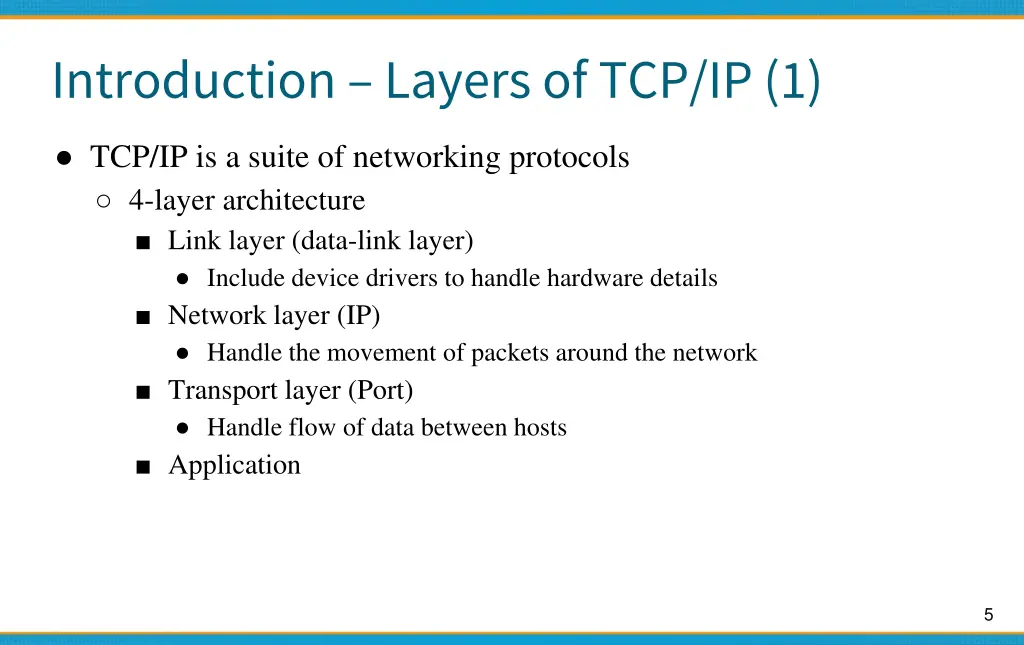 introduction layers of tcp ip 1