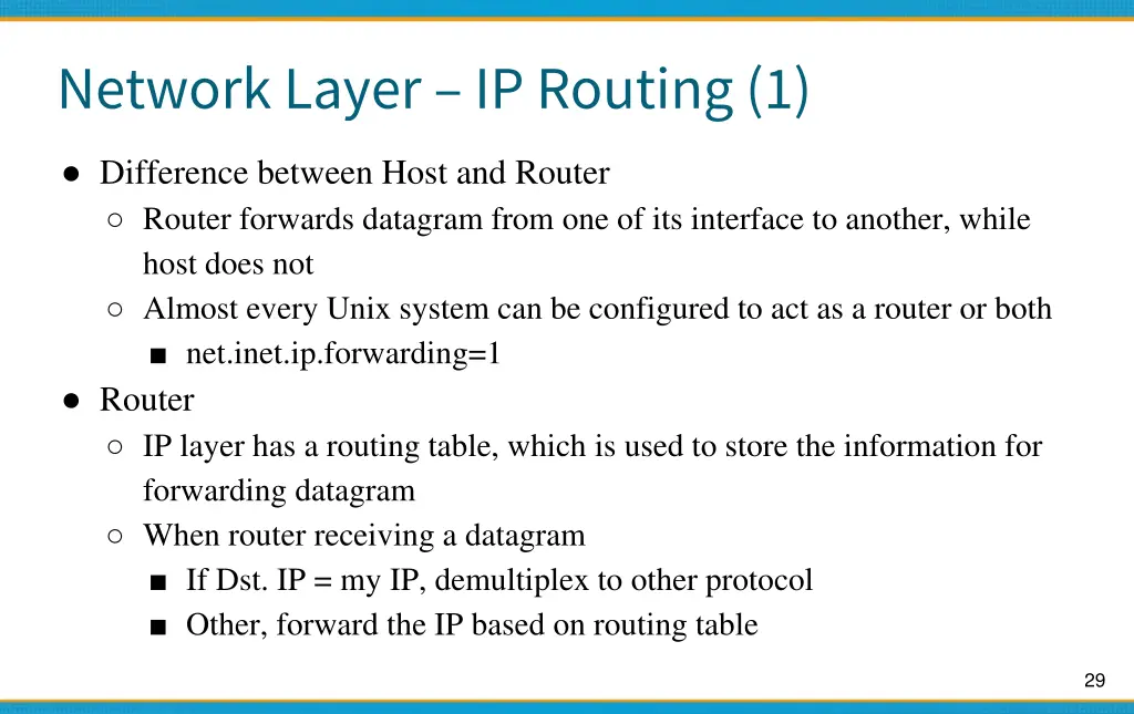 network layer ip routing 1