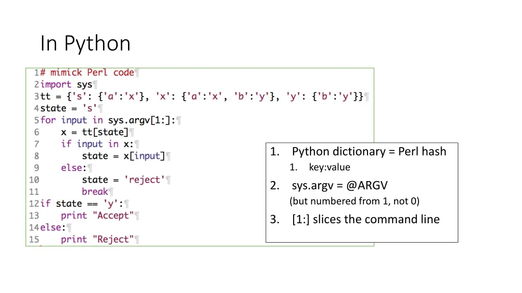 in python