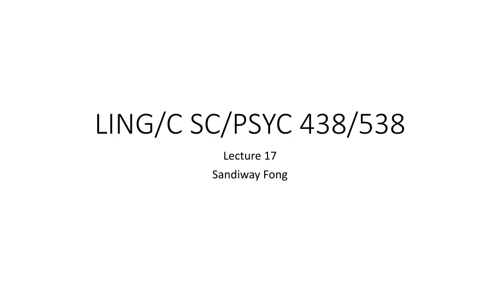 ling c sc psyc 438 538