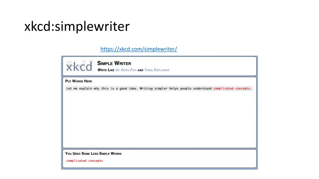 xkcd simplewriter