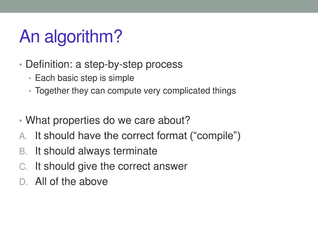 an algorithm