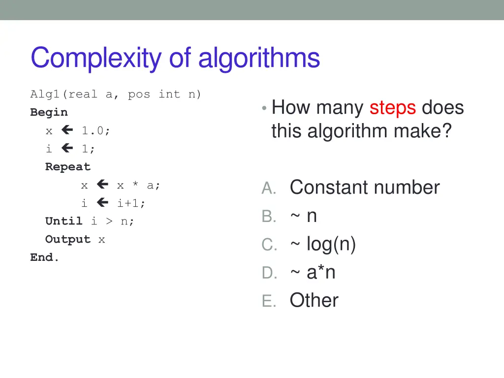 complexity of algorithms 1