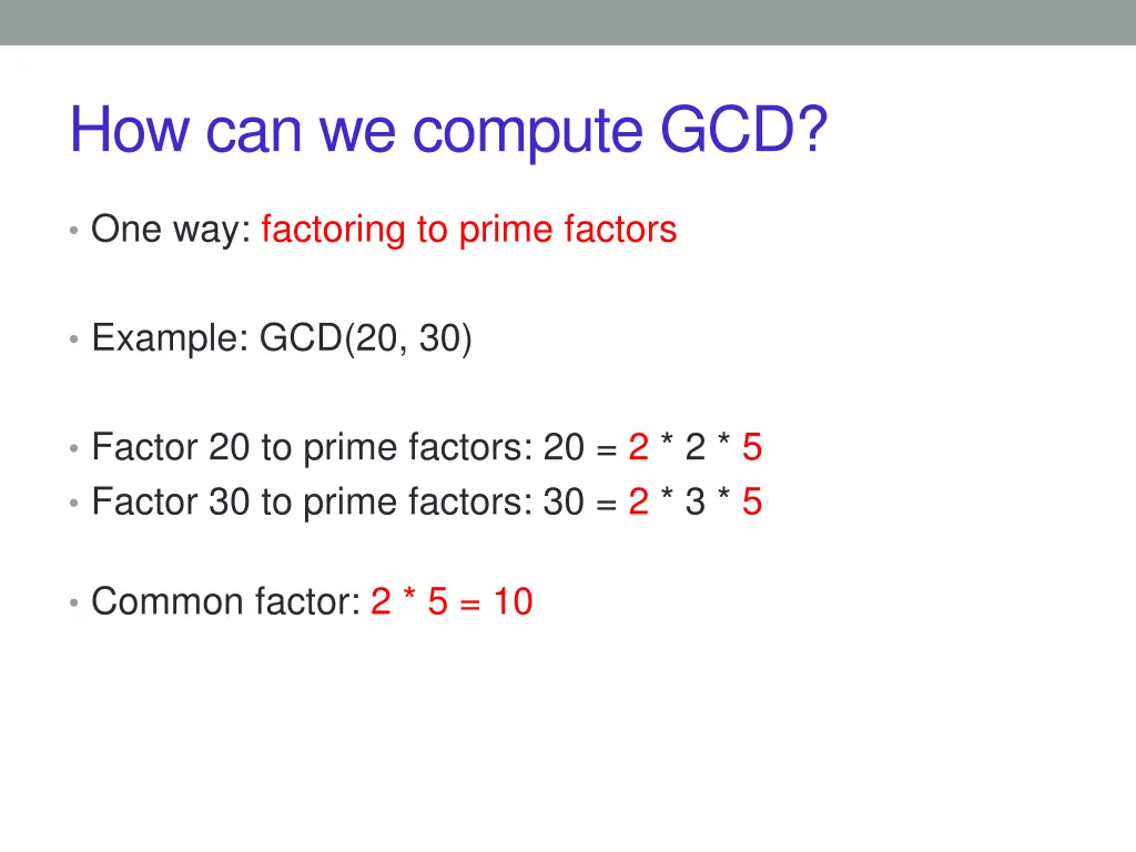 how can we compute gcd 1
