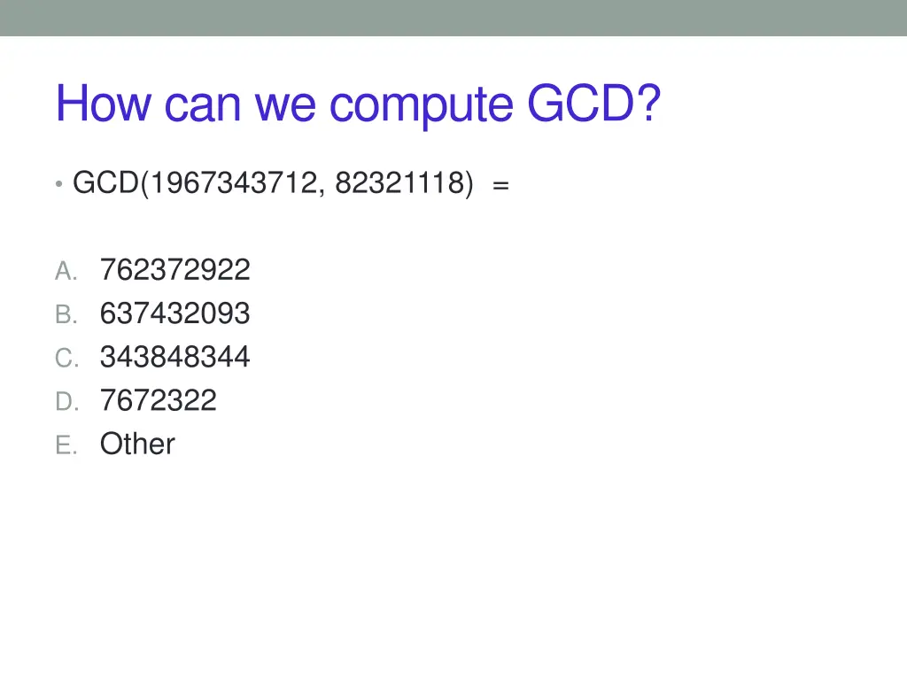 how can we compute gcd 3
