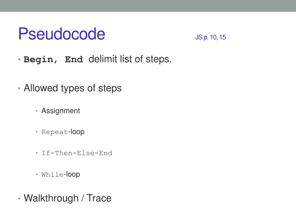 pseudocode