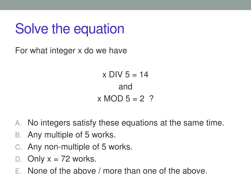 solve the equation
