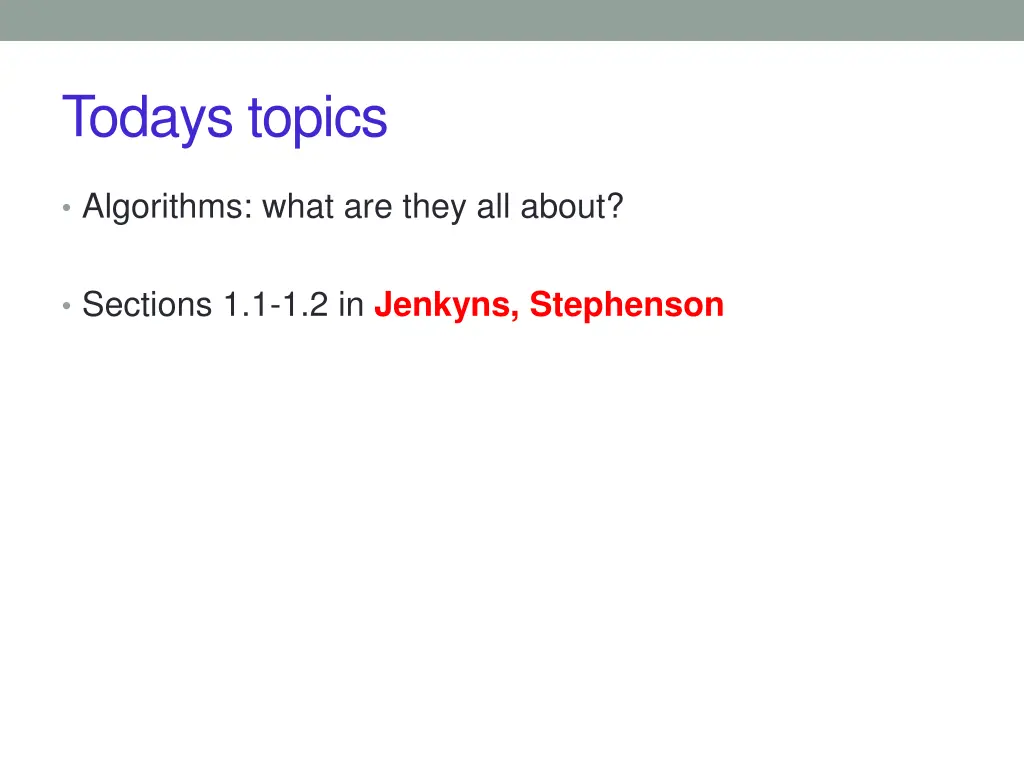 todays topics
