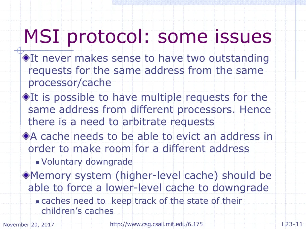 msi protocol some issues it never makes sense