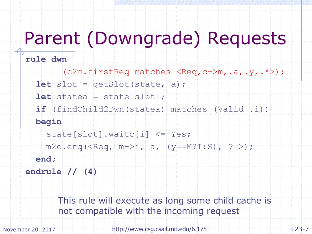 parent downgrade requests