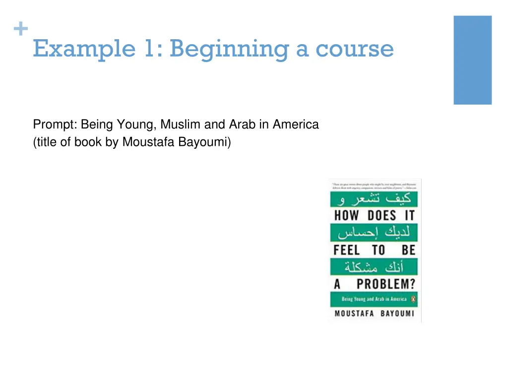 example 1 beginning a course