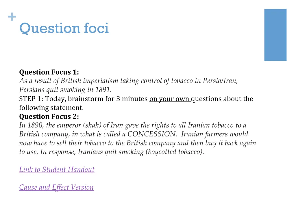 question foci
