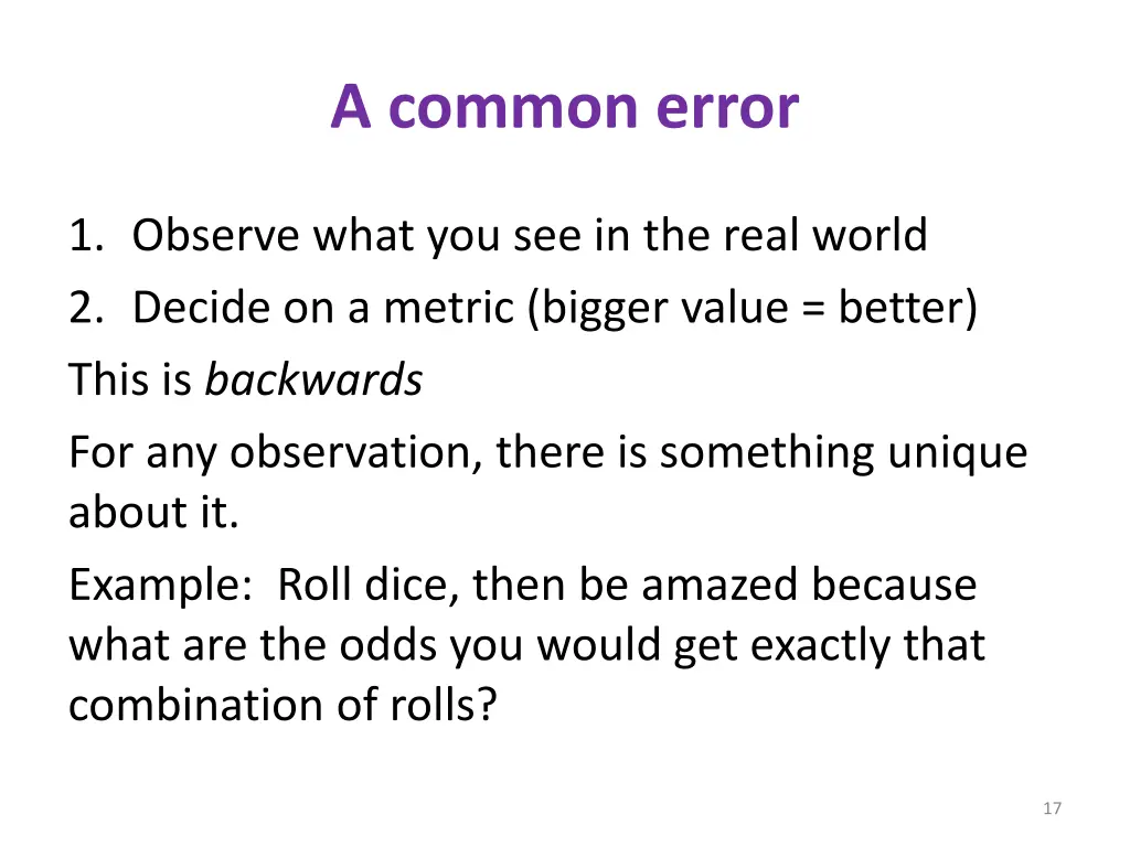 a common error