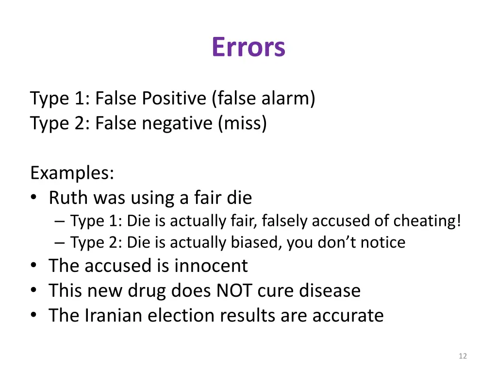 errors