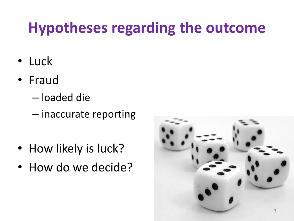 hypotheses regarding the outcome