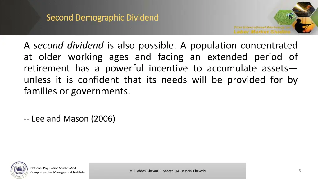 second demographic dividend second demographic