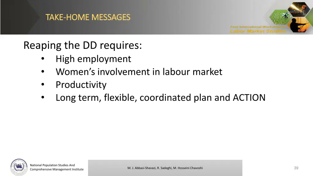 take take home messages home messages 1