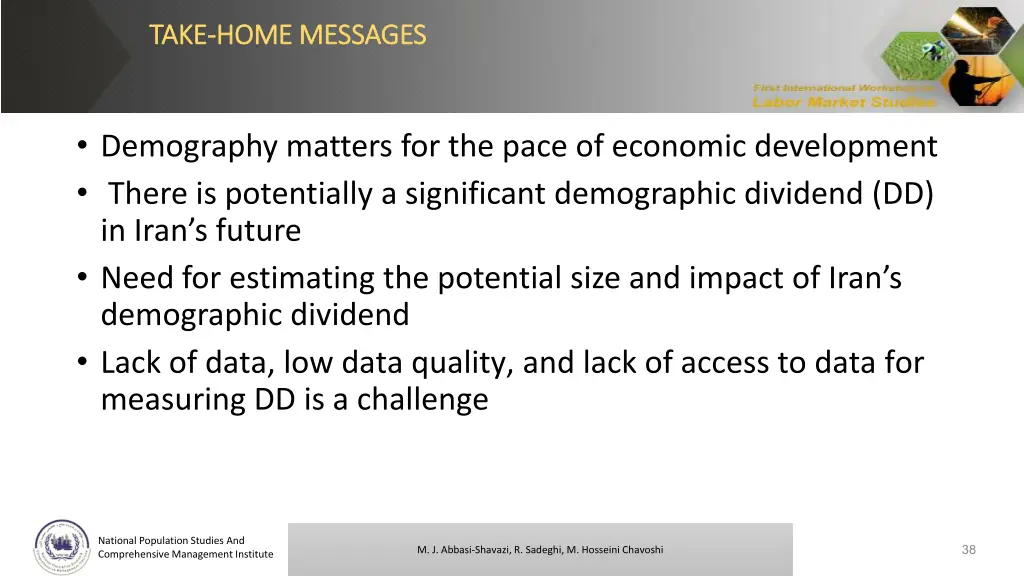 take take home messages home messages